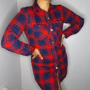 Vintage Tara Vermelha body con red flannel dress